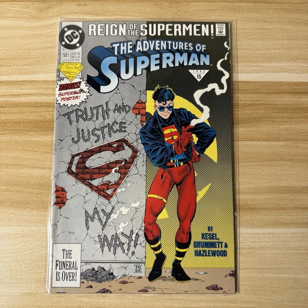 DC Comics The Adventures Of Superman #501 Truth and Justice Vintage 1993